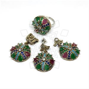 Turkish Silver Ring Earring Pendant Sets
