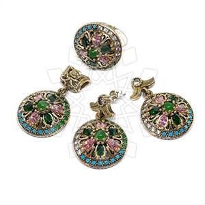 Turkish Silver Ring Earring Pendant Sets