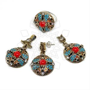 Turkish Silver Ring Earring Pendant Sets