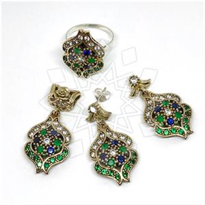 Turkish Silver Ring Earring Pendant Sets