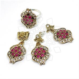 Turkish Silver Ring Earring Pendant Sets