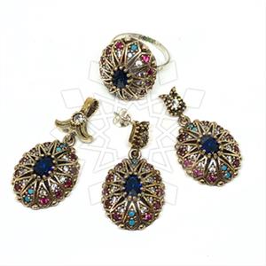 Turkish Silver Ring Earring Pendant Sets
