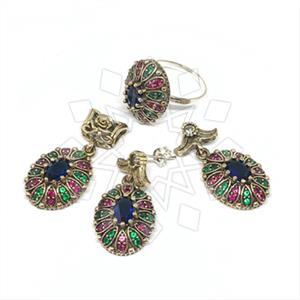Turkish Silver Ring Earring Pendant Sets