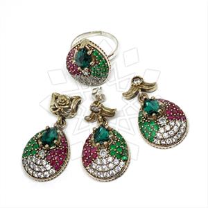 Turkish Silver Ring Earring Pendant Sets