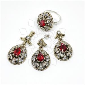Turkish Silver Ring Earring Pendant Sets
