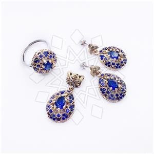Turkish Silver Ring Earring Pendant Sets
