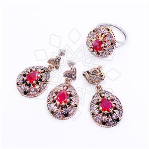 Turkish Silver Ring Earring Pendant Sets