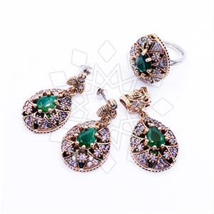 Turkish Silver Ring Earring Pendant Sets
