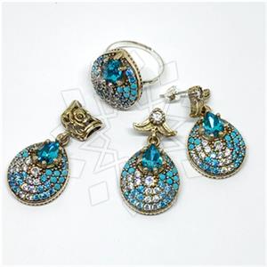 Turkish Silver Ring Earring Pendant Sets