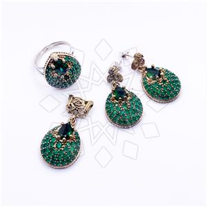 Turkish Silver Ring Earring Pendant Sets