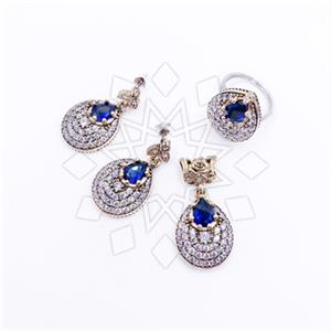 Turkish Silver Ring Earring Pendant Sets