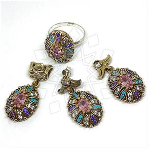 Turkish Silver Ring Earring Pendant Sets