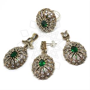Turkish Silver Ring Earring Pendant Sets