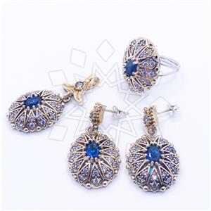Turkish Silver Ring Earring Pendant Sets