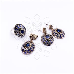 Turkish Silver Ring Earring Pendant Sets
