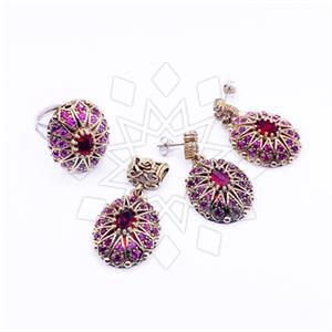 Turkish Silver Ring Earring Pendant Sets