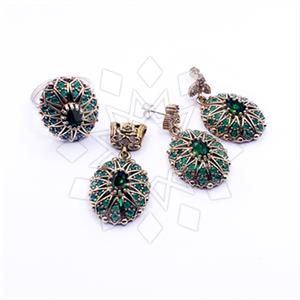Turkish Silver Ring Earring Pendant Sets