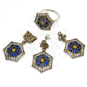 Turkish Silver Ring Earring Pendant Sets