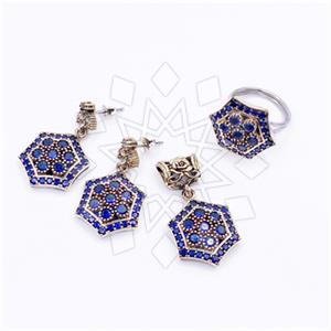 Turkish Silver Ring Earring Pendant Sets