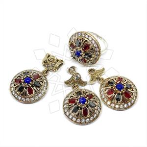 Turkish Silver Ring Earring Pendant Sets