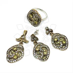 Turkish Silver Ring Earring Pendant Sets