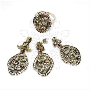 Turkish Silver Ring Earring Pendant Sets