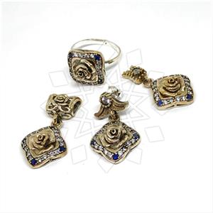 Turkish Silver Ring Earring Pendant Sets