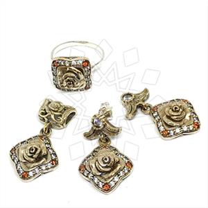 Turkish Silver Ring Earring Pendant Sets