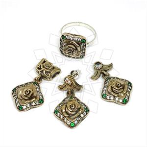 Turkish Silver Ring Earring Pendant Sets