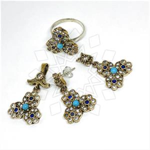 Turkish Silver Ring Earring Pendant Sets