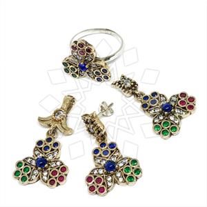 Turkish Silver Ring Earring Pendant Sets