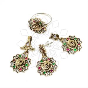 Turkish Silver Ring Earring Pendant Sets