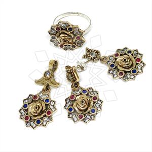 Turkish Silver Ring Earring Pendant Sets
