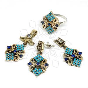Turkish Silver Ring Earring Pendant Sets