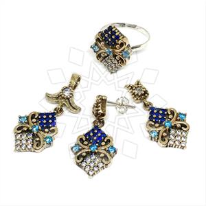 Turkish Silver Ring Earring Pendant Sets