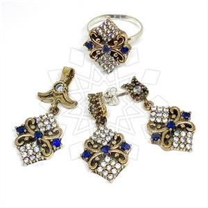 Turkish Silver Ring Earring Pendant Sets