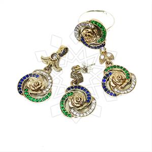 Turkish Silver Ring Earring Pendant Sets