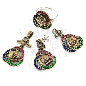 Turkish Silver Ring Earring Pendant Sets