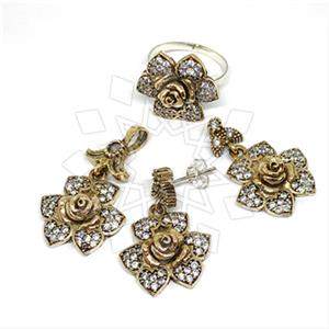 Turkish Silver Ring Earring Pendant Sets