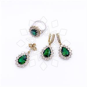 Turkish Silver Ring Earring Pendant Sets