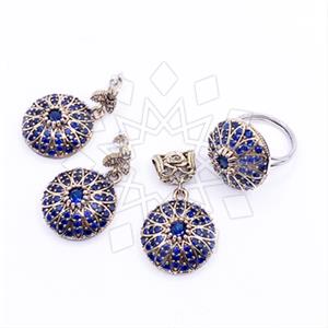 Turkish Silver Ring Earring Pendant Sets