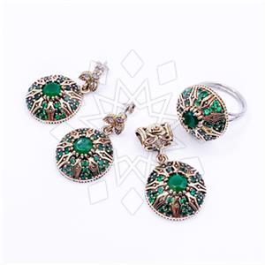 Turkish Silver Ring Earring Pendant Sets