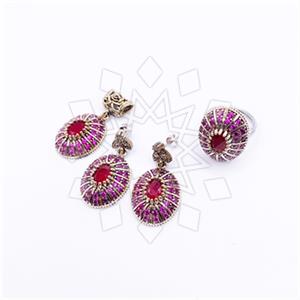 Turkish Silver Ring Earring Pendant Sets