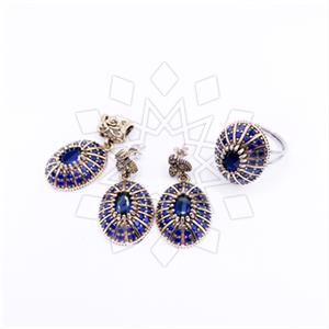 Turkish Silver Ring Earring Pendant Sets