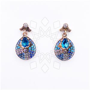 Turkish Silver Single Drop Earrings