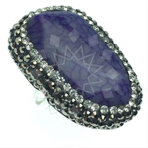 925 Sterling Silver Gem and Crystals Gemstone Rings