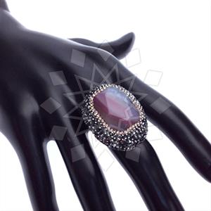 925 Sterling Silver Gem and Crystals Gemstone Rings