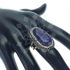 925 Sterling Silver Gem and Crystals Gemstone Rings