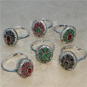 Turkish Silver Antique Ottoman  Cocktail Rings