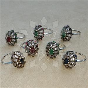 Turkish Silver Antique Ottoman  Cocktail Rings